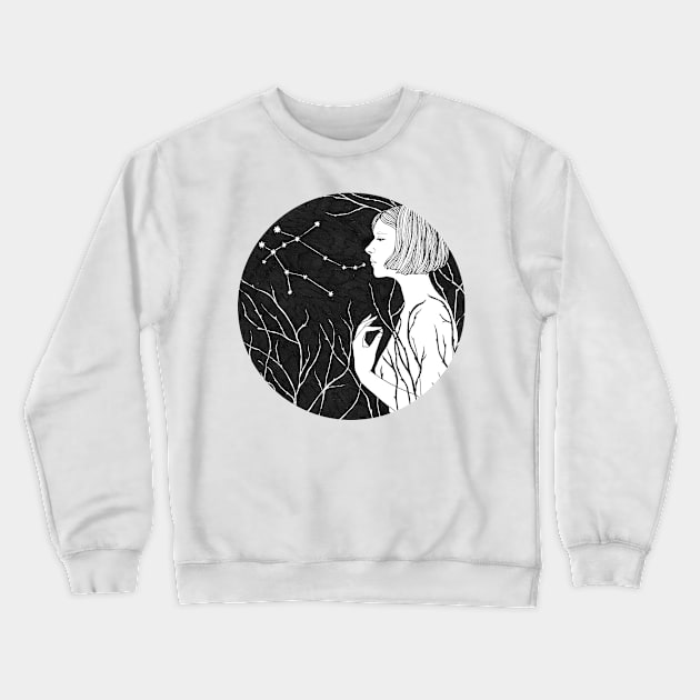 Under stars Crewneck Sweatshirt by aleksandra_kabakova